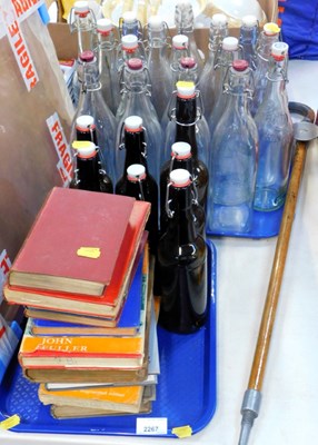 Lot 2267 - A selection of clear and brown flip-top...