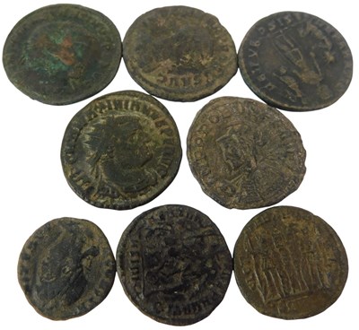 Lot 110 - Eight Roman and Roman style coins, including...