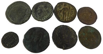 Lot 597 - A group of eight Roman and Roman style coins,...