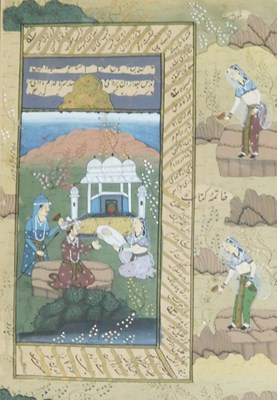 Lot 43 - Indian School (19thC). A Maharajah being...