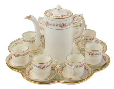 Lot 606 - An Aynsley porcelain coffee service decorated...