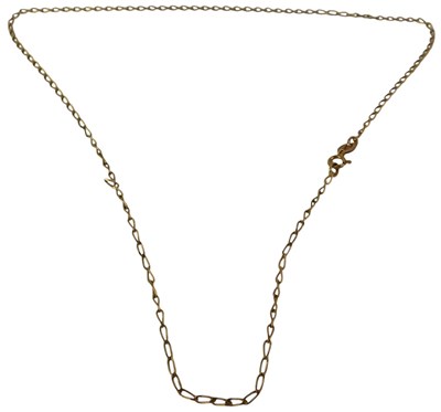Lot 611 - A 9ct gold fancy link chain, approx 20cm long,...