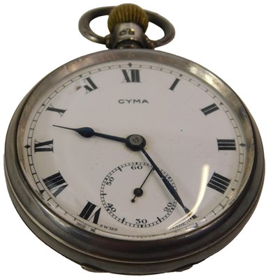 Lot 615 - A George VI silver cased open faced pocket...