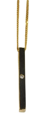 Lot 622 - A 9ct Hot Diamond yellow gold pendant, with...