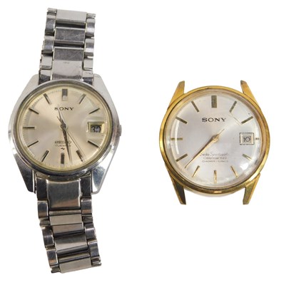 Lot 623 - Two Sony gentleman's wristwatches, one having...