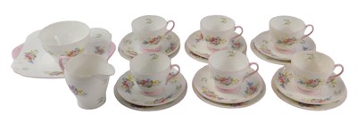 Lot 625 - A Shelley porcelain tea service, decorated...