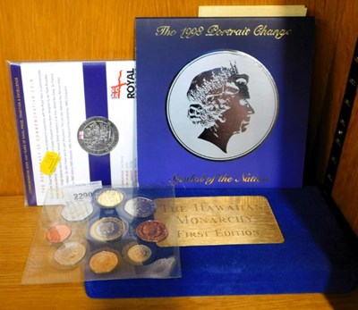 Lot 2290 - Coins, comprising a Royal Navy five pound...