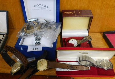 Lot 2292 - Wristwatches, to include a gentleman's Rotary...
