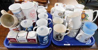 Lot 2098 - Commemorative and advertising mugs. (2 trays)