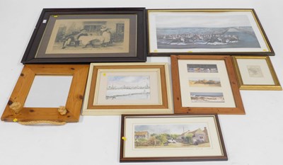 Lot 2103 - Pictures and prints, comprising map of...