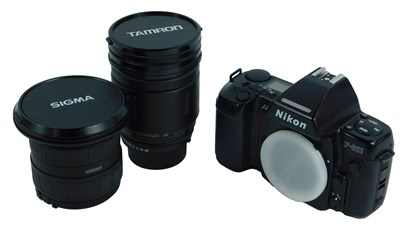 Lot 177a - A Nikon F-801 camera, together with a Tamron...
