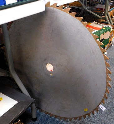 Lot 2296 - A circular saw blade, 74cm diameter.