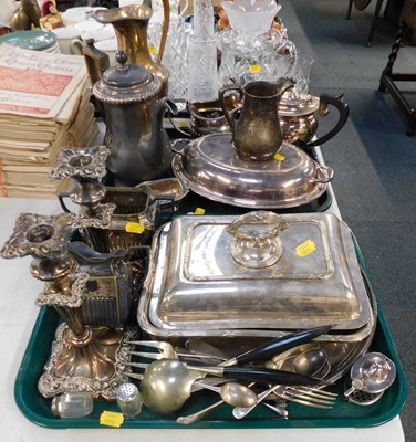 Lot 2202A - A group of metal ware, including coffee ewer,...