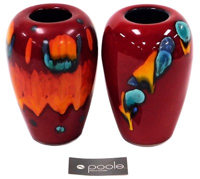 Lot 25 - A Poole Pottery Volcano pattern vase, of...