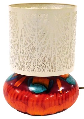 Lot 29 - A Poole Pottery Volcano pattern table lamp,...