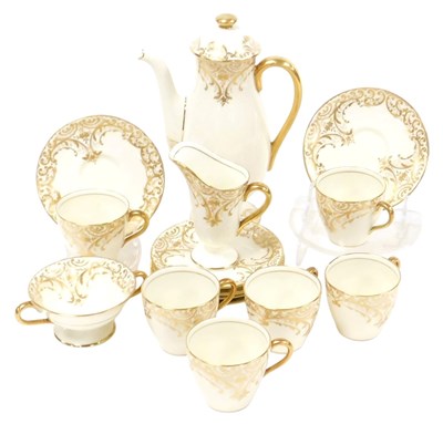 Lot 44 - A Royal Doulton porcelain part coffee service,...