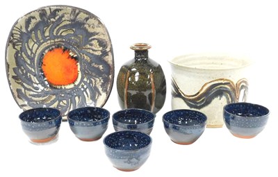 Lot 50 - A group of studio pottery, including a Chelsea...