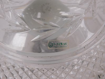 Lot 20 - A Galway crystal table lamp with a vase shaped...