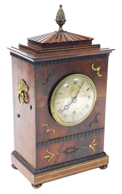 Lot 41 - A Regency mahogany mantel clock, by Yonge of...