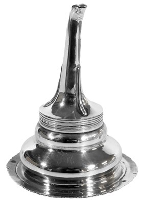 Lot 101 - A George IV Scottish silver wine funnel, the...