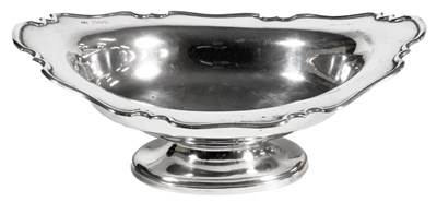 Lot 104 - An Edward VII silver footed bowl, of oval form,...