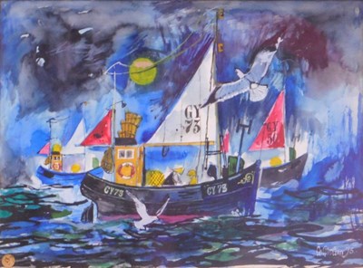 Lot 63 - Colin Carr (1929-2002). Fishing trawler GY75...