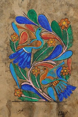 Lot 100 - 20thC School. Bird and floral study,...