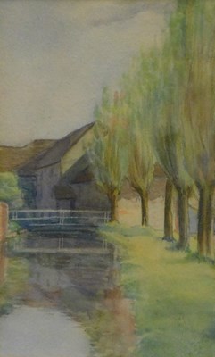 Lot 101 - A.N.T. River scene, watercolour, initialled...
