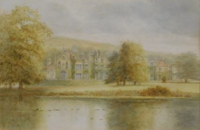 Lot 102 - 19thC/20thC School. Country manor, watercolour,...