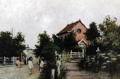 Lot 135 - Peter Brannan (1926-1994). The crossing, oil...