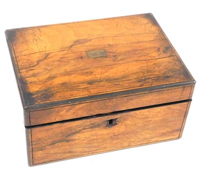 Lot 88 - A Victorian rosewood writing slope, brass...