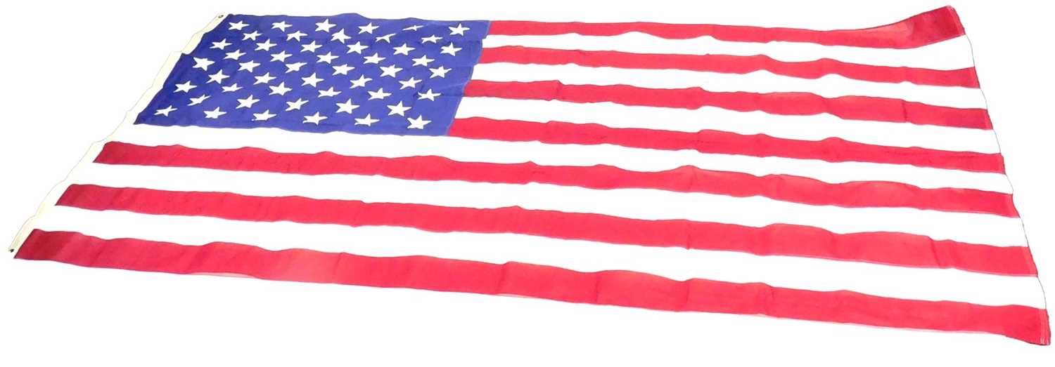 Lot 89 - A USA flag, stars and stripes, 718cm x 149cm.