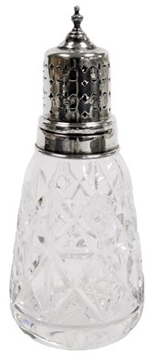 Lot 106 - An Elizabeth II cut glass and silver sugar...