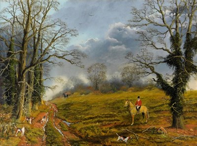 Lot 158 - W. Dawson (20thC). Hunting scene, oil on...