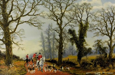 Lot 159 - W. Dawson (20thC). Hunting scene, oil on...