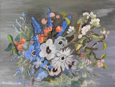 Lot 167 - Irish School. Floral still life, watercolour,...