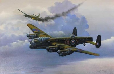 Lot 169 - John Pettitt. Victim of 83 Sqn, oil on canvas,...