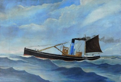 Lot 177 - P.L. Blount (19thC/20thC). Steam trawler LT585...