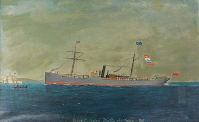 Lot 176 - H Rutley (19thC/20thC). SS Zoe entering Malta...