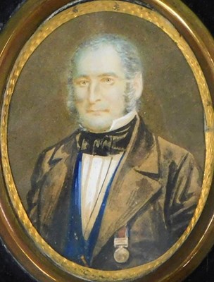 Lot 192 - 19thC portrait miniature. Lieut John Armstread...
