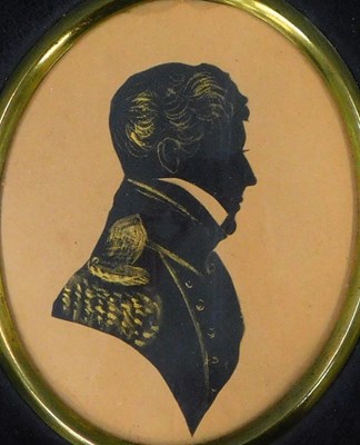 Lot 193 - 19thC portrait silhouette. Edmund Dashwood...