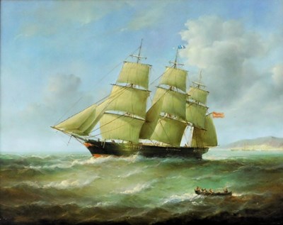 Lot 198 - Jean Laurent (19thC/20thC). Masted ships off...