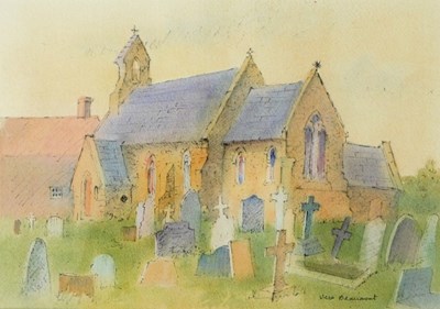 Lot 525 - Vera Beaumont (20thC). Church, watercolour,...