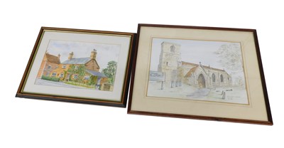 Lot 219 - D.A. Kitson. Cottage, watercolour, signed and...