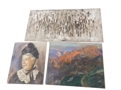 Lot 226 - N. Samtoro? Abstract, oil on canvas, signed,...