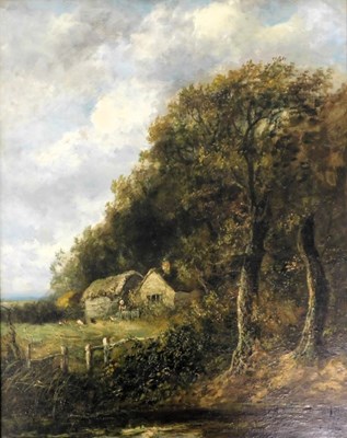 Lot 247 - J. Constable. Cottage at woodland edge, oil on...