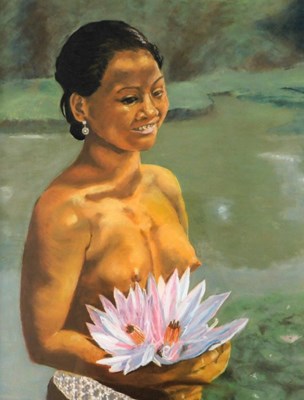 Lot 259 - After K.F. Wong. Pagan innocence, pastel,...
