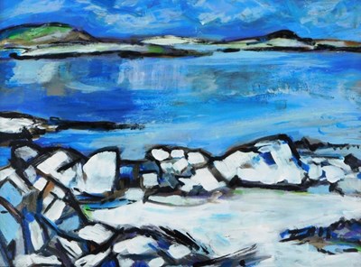 Lot 175 - 20thC School. The Foreshore Iona, oil on board,...