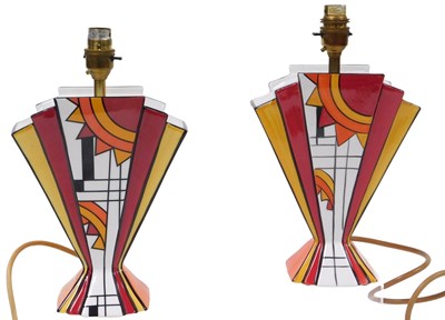 Lot 97 - A pair of Brian Wood pottery Jazz pattern...