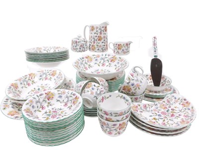 Lot 100 - A Minton porcelain Haddon Hall pattern part...